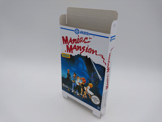 Maniac Mansion - Box only - NES - PAL - thick cardboard as in the original. Top Quality !