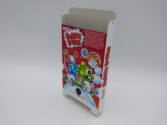 Bubble Bobble - Box Replacement, Dust Cover, Block - NES - NTSC or PAL - thick cardboard as in the original. Top Quality !