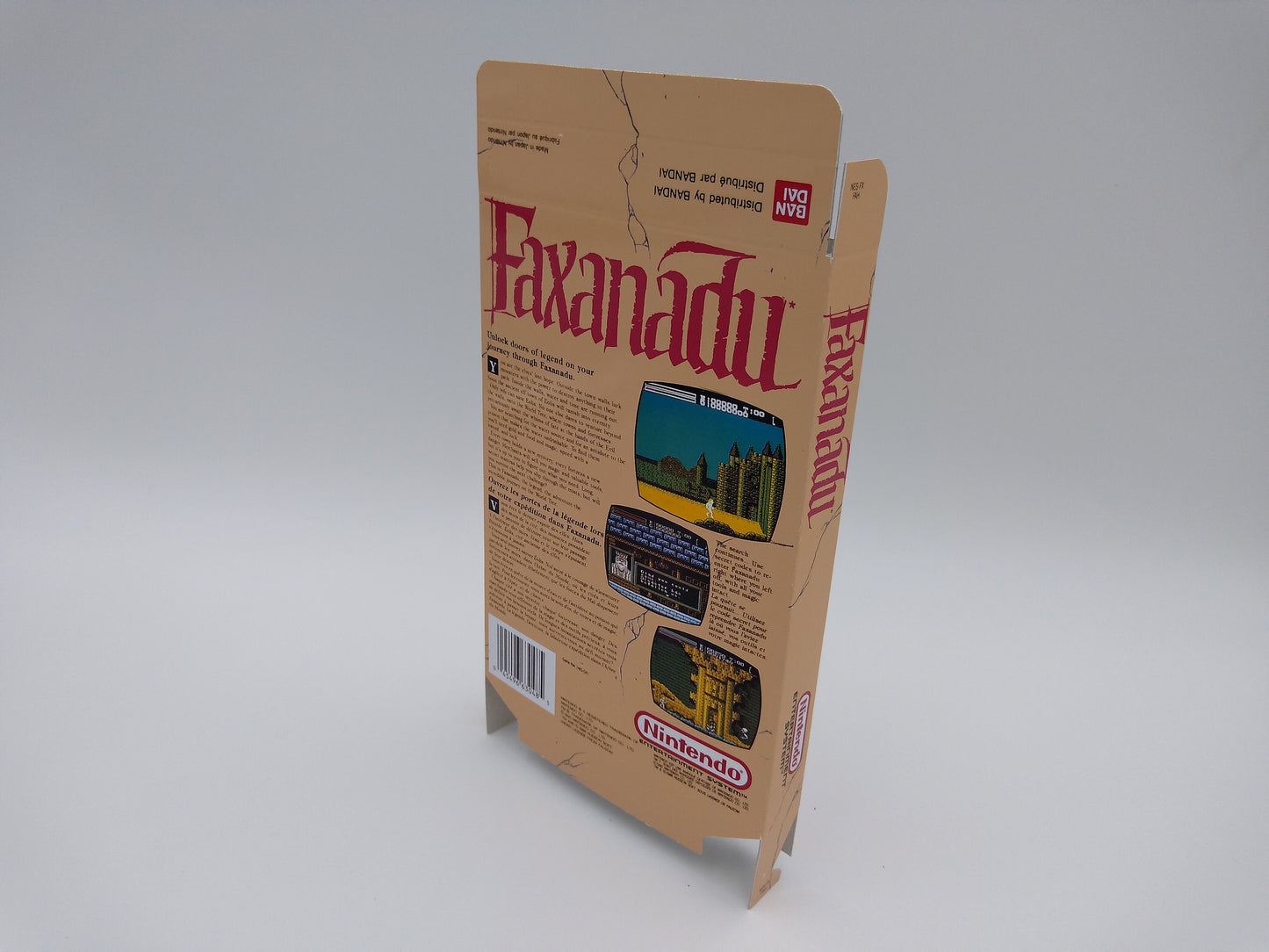 Faxanadu - Box only - NES - PAL or NTSC - thick cardboard as in the original. Top Quality !