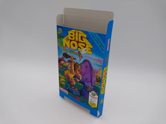 Big Nose The Caveman - Box Replacement, Dust Cover, Block - thick cardboard as in the original. NES - Top Quality !!