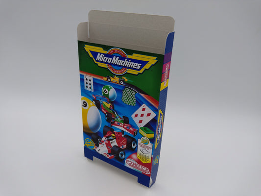 Micro Machines - Box only - NES - thick cardboard as in the original. Top Quality !