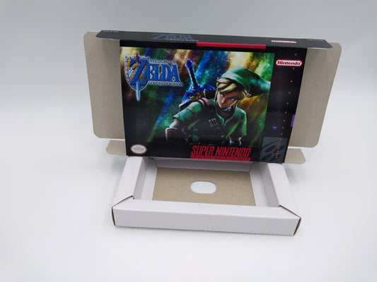 The Legend of Zelda: Goddess of Wisdom - box with inner tray option - SNES - thick cardboard as in the original. Top Quality !!