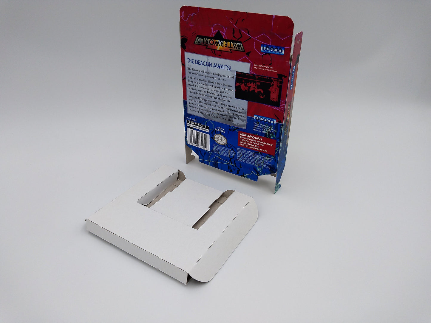 Water World - Virtual Boy box with insert option - thick cardboard. Top Quality !!