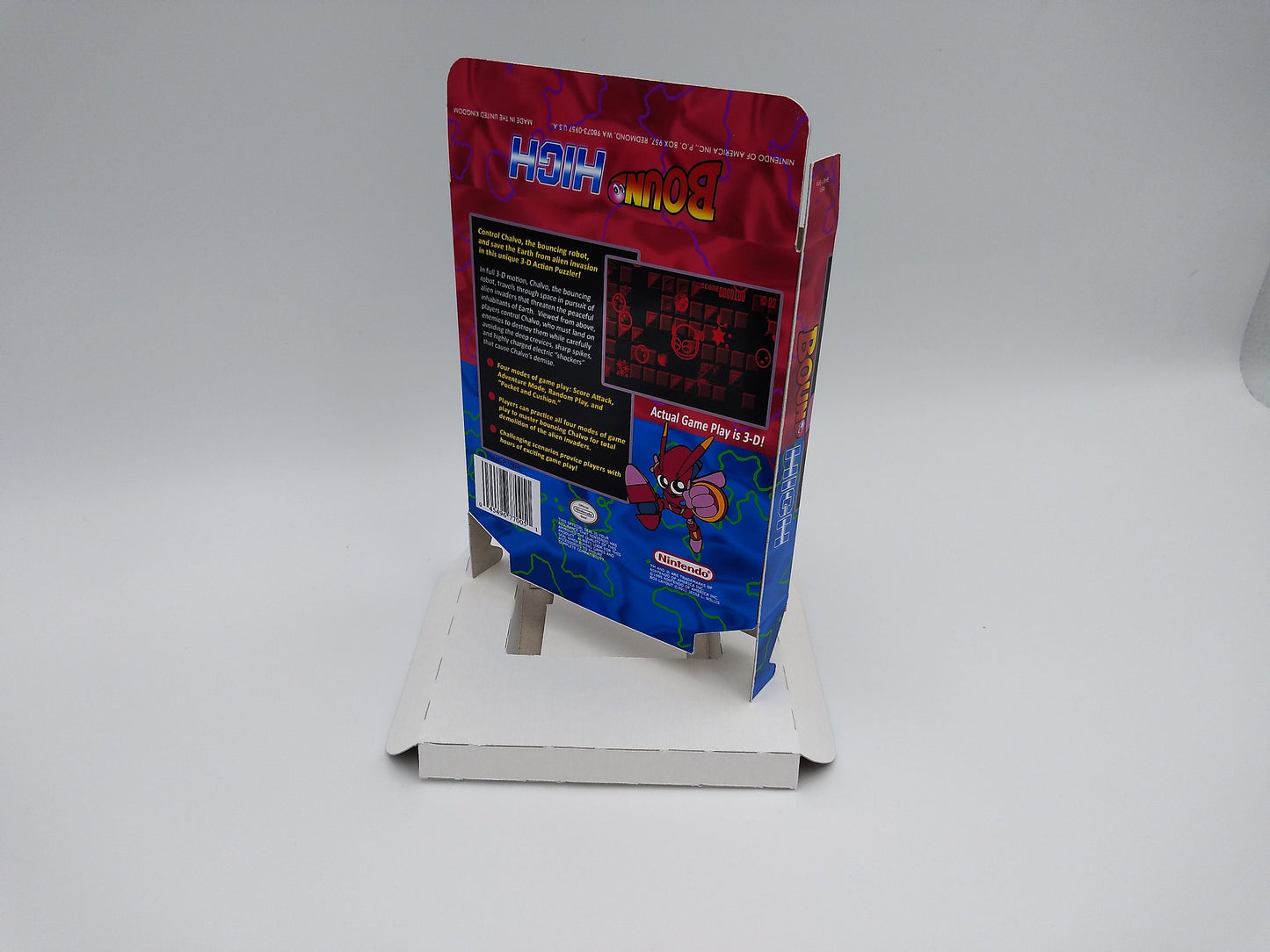 Bound High - Virtual Boy box with insert option - thick cardboard. Top Quality !!