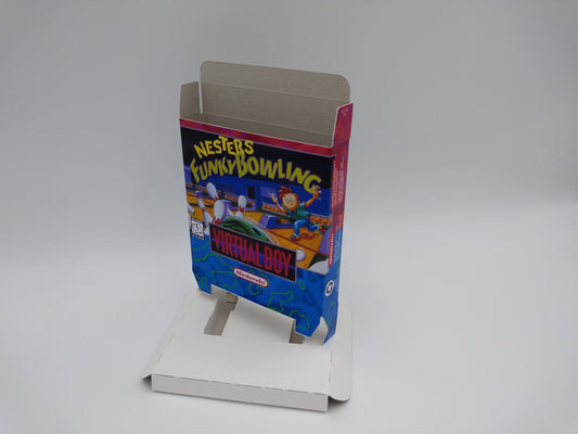 Nester's Funky Bowling - Virtual Boy box with insert option - thick cardboard. Top Quality !!