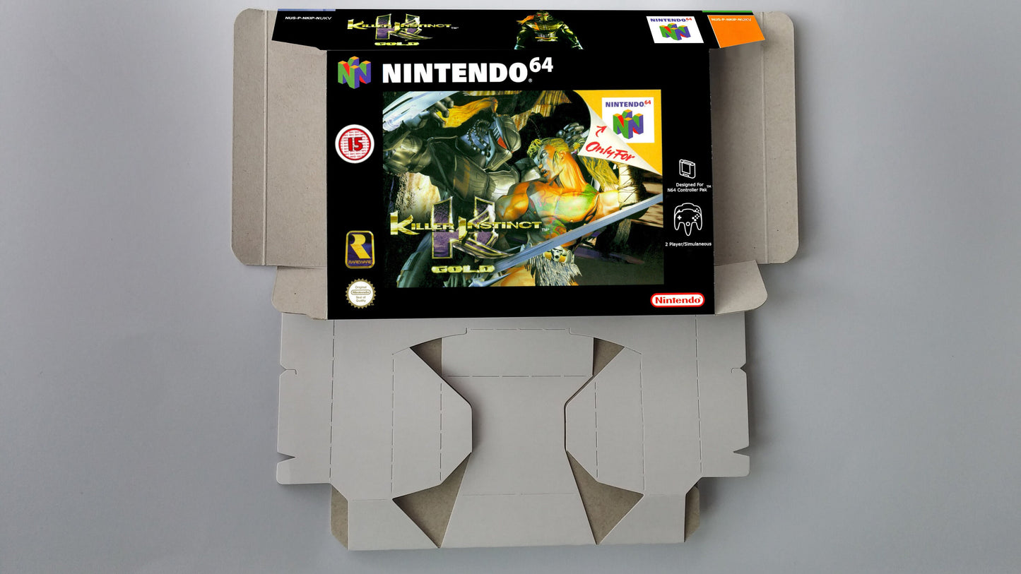 Killer Instinct Gold - box with insert option - PAL - Nintendo 64 - thick cardboard. Top Quality !!