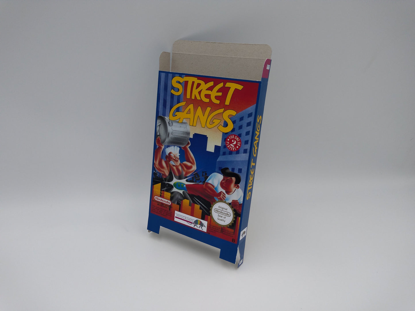 Street Gangs/ RiverCity Ransom - Box only - NES - PAL or NTSC - thick cardboard as in the original. Top Quality !