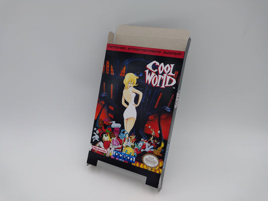 Cool World - box replacement only - NES -  thick cardboard as in the original. Top Quality !!