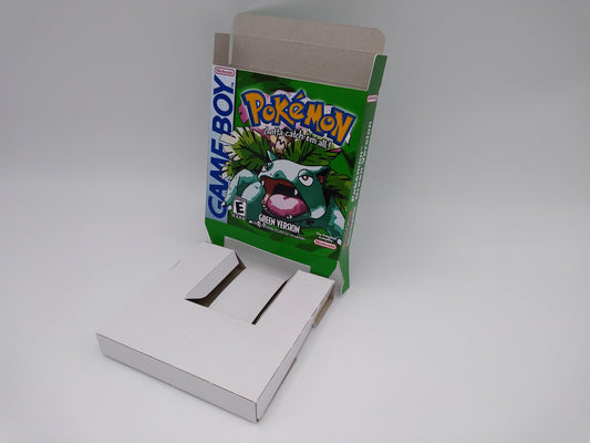 Pokemon Green - box with inner tray - Game Boy/ GB - thick cardboard. Top Quality !!