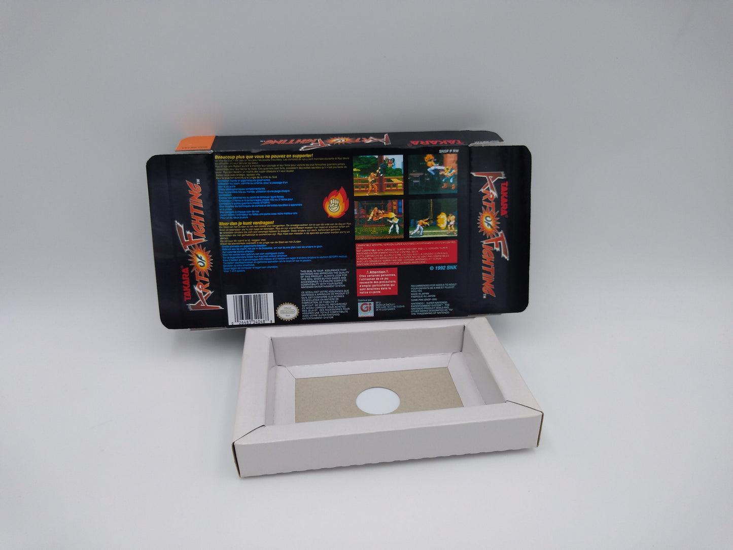 Art of Fighting - box with inner tray option - PAL or NTSC - SNES - thick cardboard as in the original.