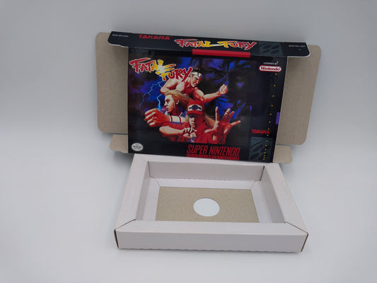 Fatal Fury - box with inner tray option - SNES - thick cardboard as in the original. HQ !