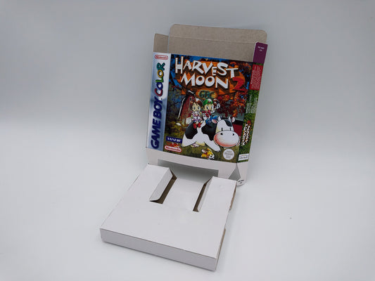 Harvest Moon 2 - GameBoy Color - box with inner tray option - thick cardboard. Top Quality !!