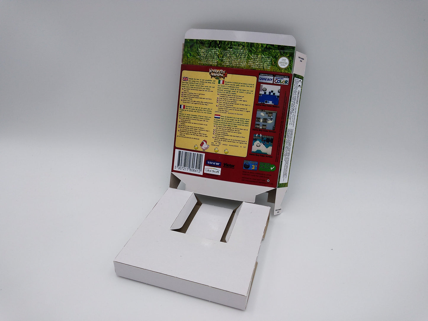 Harvest Moon 2 - GameBoy Color - box with inner tray option - thick cardboard. Top Quality !!