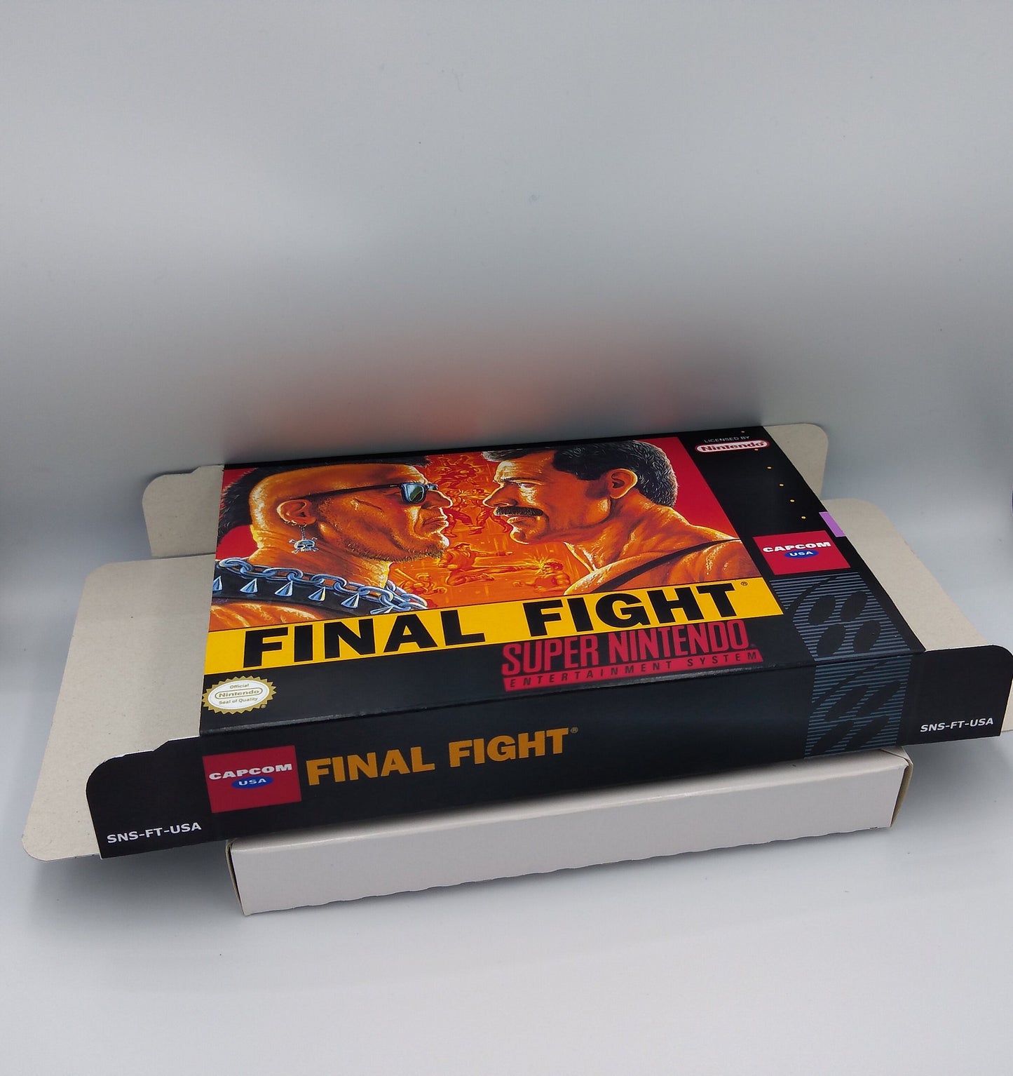 Final Fight - NTSC or PAL - box with inner tray option - SNES - thick cardboard as in the original.