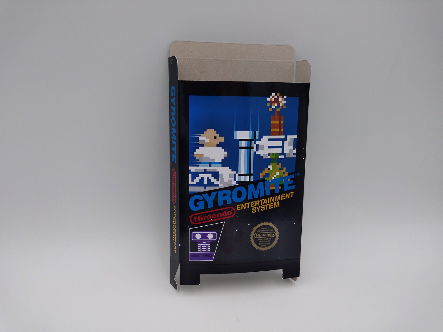 Gyromite - game box reproduction for Nintendo Entertainment System - PAL or NTSC - NES - thick cardboard - Top quality !