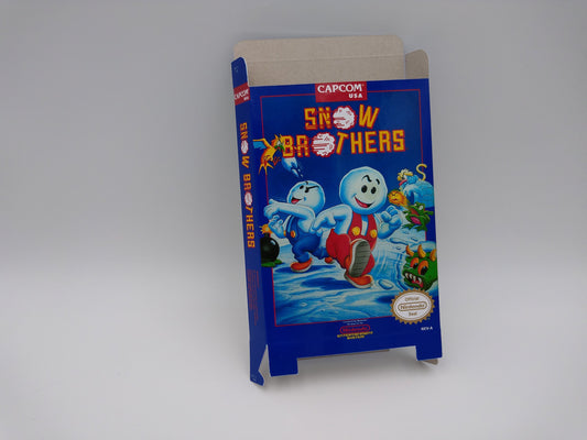 Snow Brothers - Box Replacement, Dust Cover, Block - NES - thick cardboard as in the original.