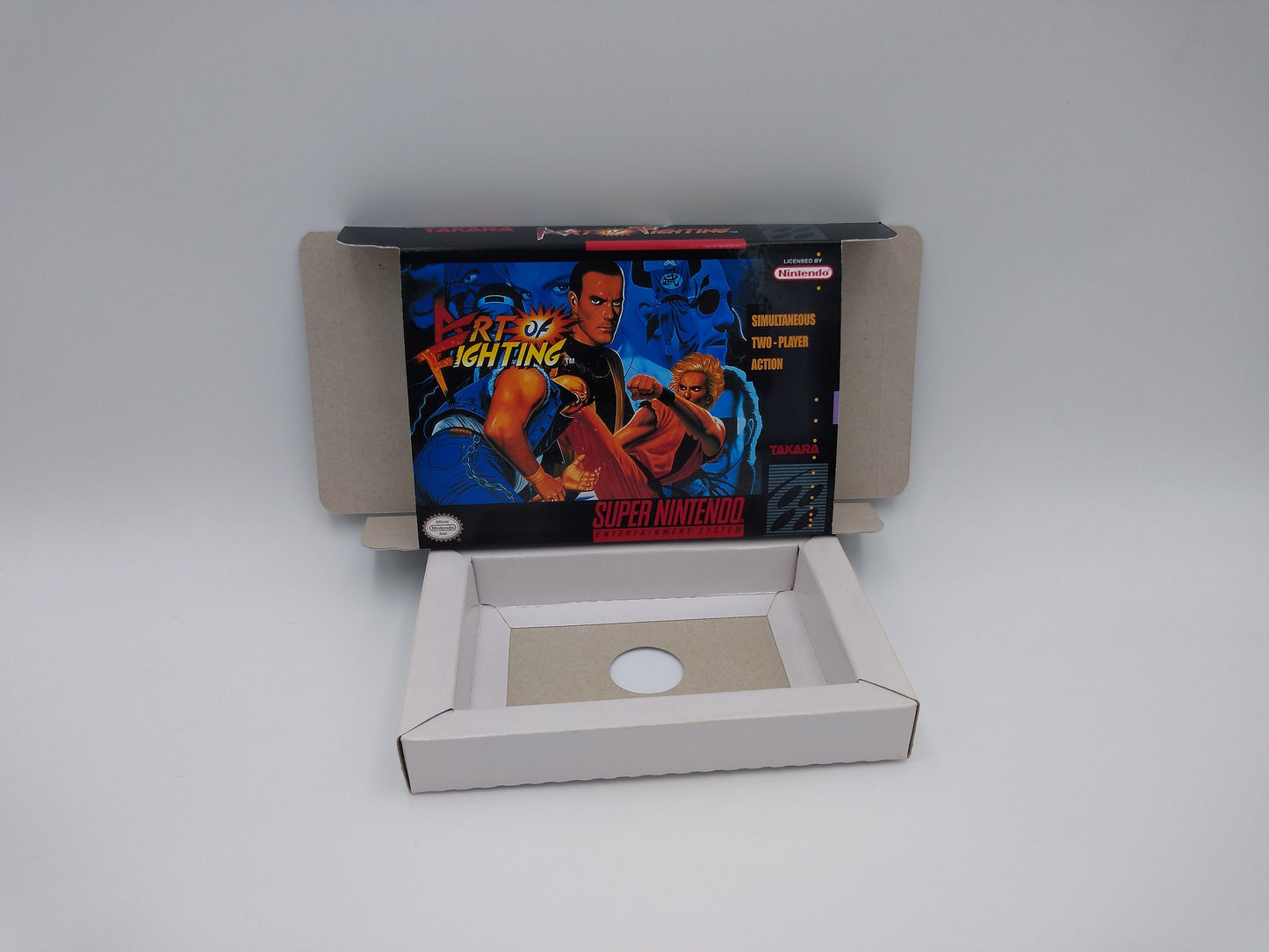 Art of Fighting - box with inner tray option - PAL or NTSC - SNES - thick cardboard as in the original.