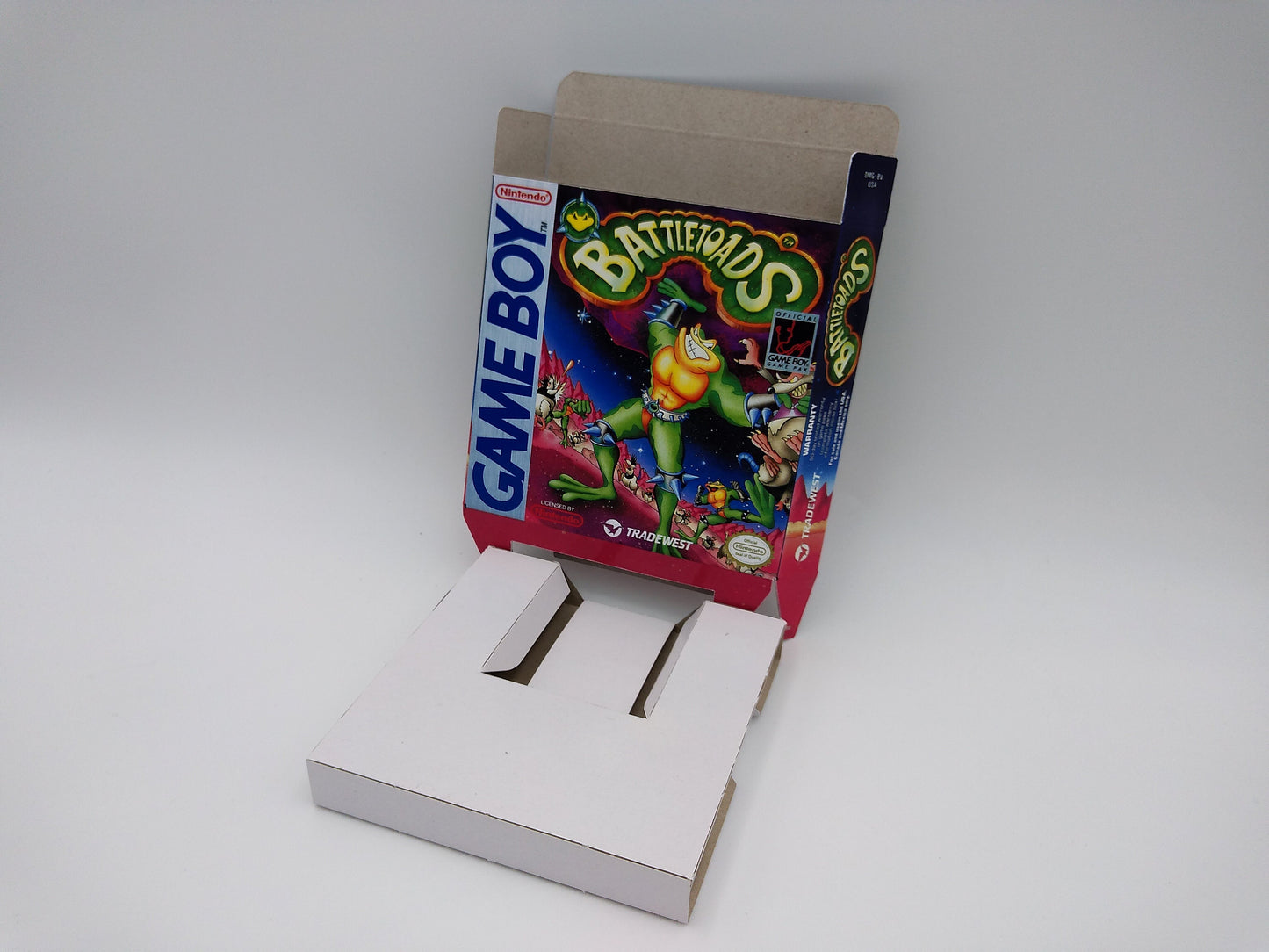 Battletoads - GameBoy - box with inner tray option - thick cardboard. Top Quality !!