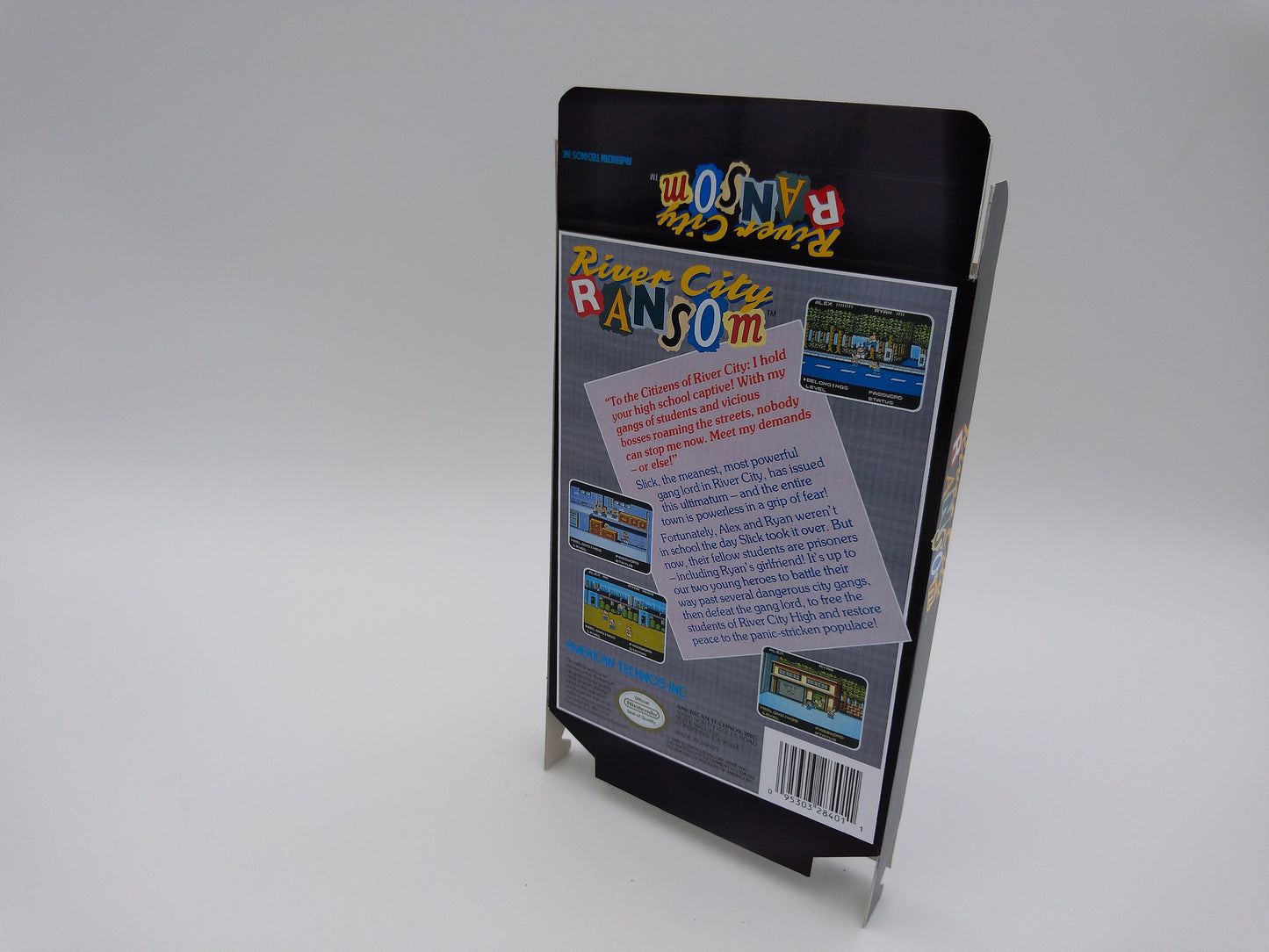 Street Gangs/ RiverCity Ransom - Box only - NES - PAL or NTSC - thick cardboard as in the original. Top Quality !