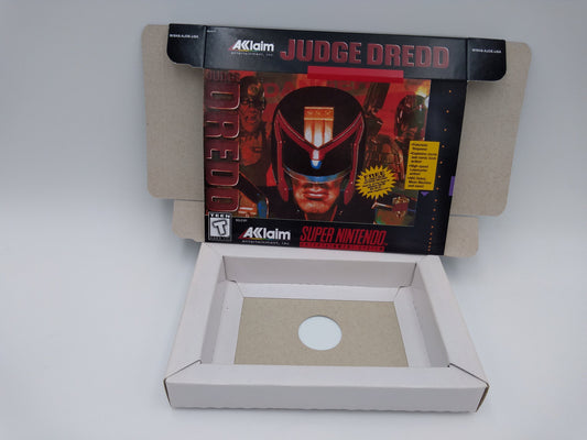 Judge Dredd - box with inner tray option - SNES - thick cardboard as in the original. Top Quality !