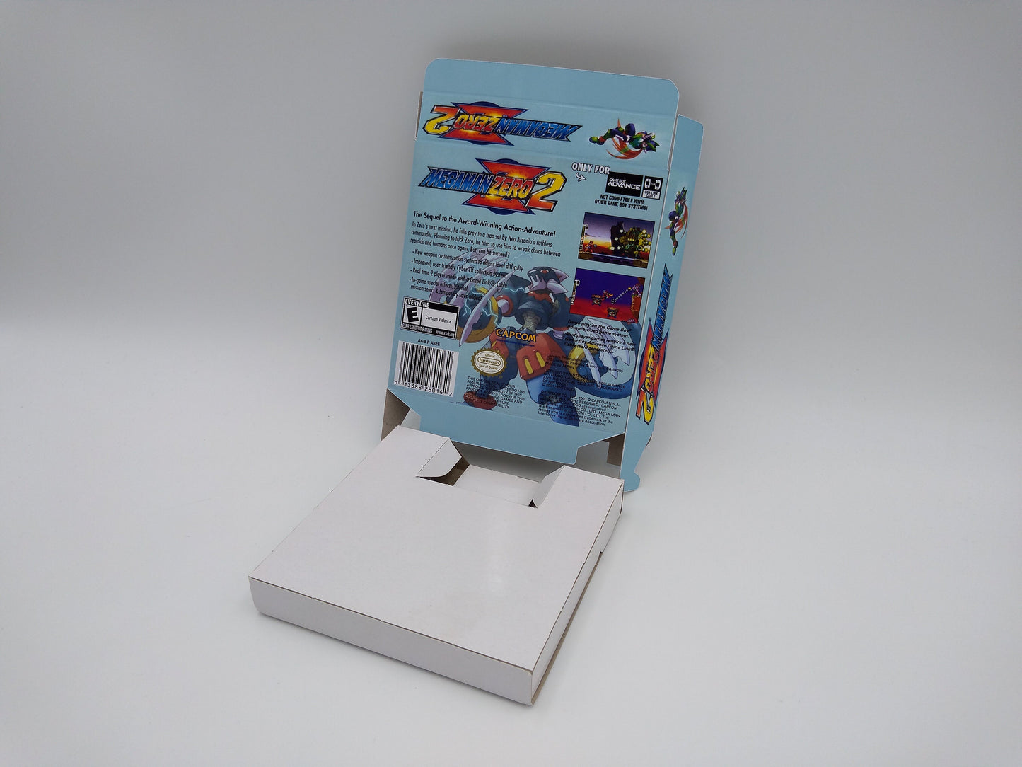 Mega Man Zero 2 - box with inner tray option - Gameboy Advance - thick cardboard. Top Quality !