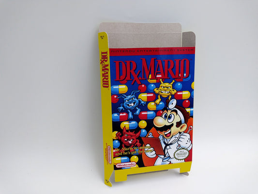 Dr. Mario - PAL or NTSC - NES - box replacement only - thick cardboard as in the original.