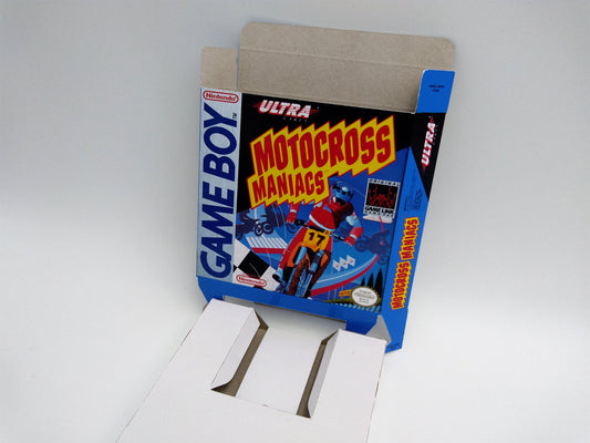 Motocross Maniacs - box with inner tray option - Game Boy/ GB - thick cardboard. Top Quality !!