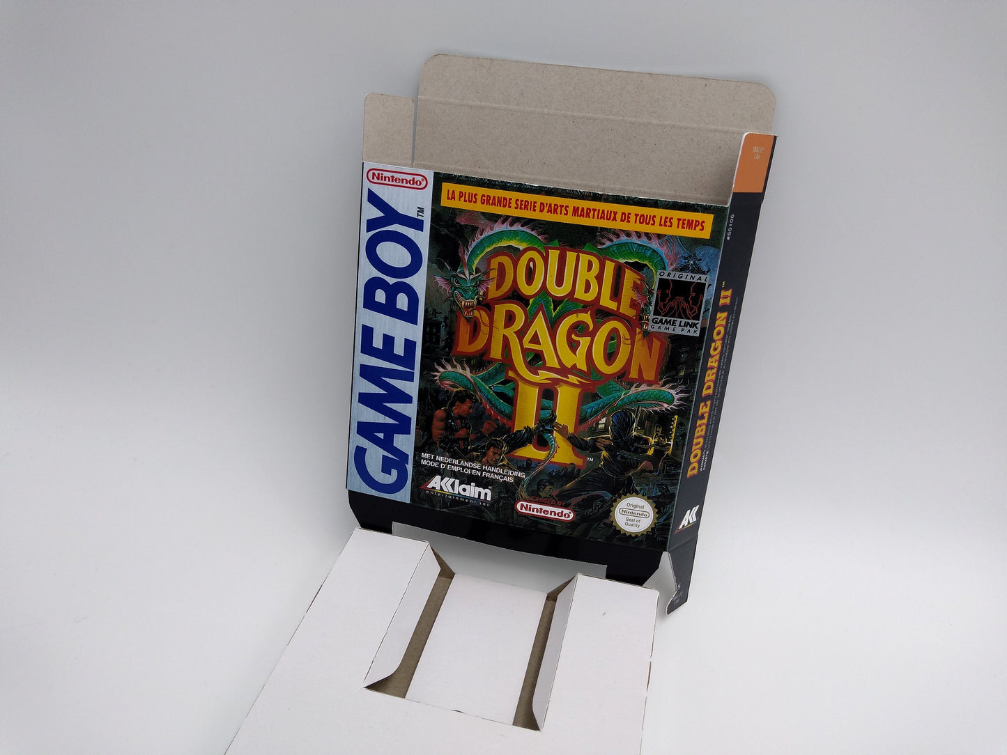 Double Dragon II - box with inner tray option - Game Boy/ GB - thick cardboard. Top Quality !!