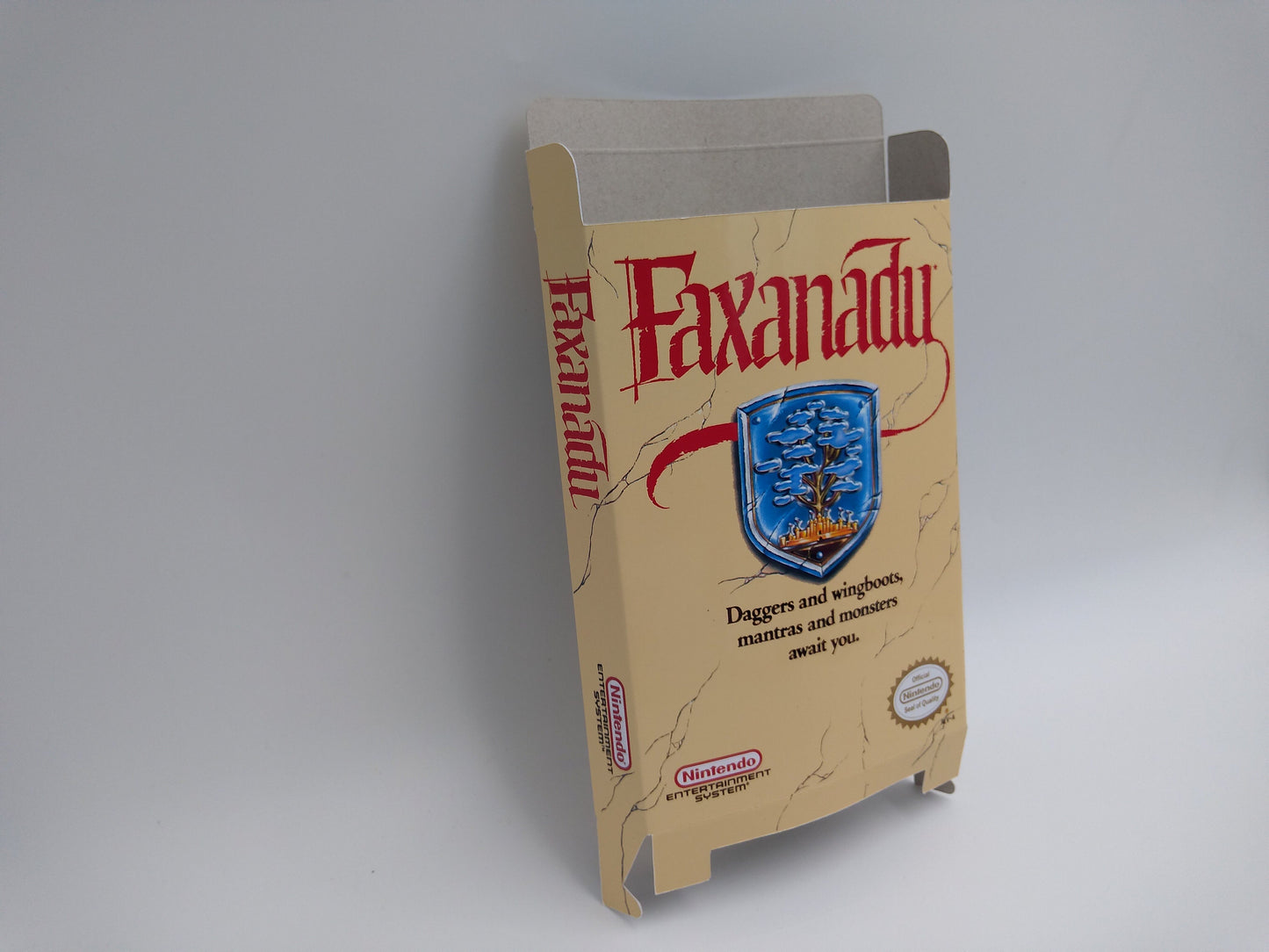 Faxanadu - Box only - NES - PAL or NTSC - thick cardboard as in the original. Top Quality !