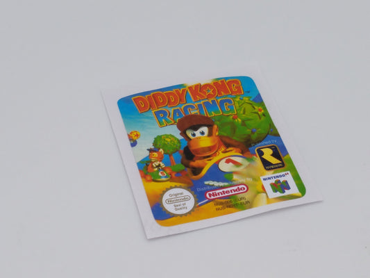 Diddy Kong Racing - Label/ Sticker for Nintendo 64 cartridge - replacement.
