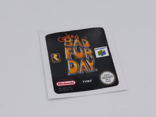 Conker Bad Fur Day - Label/ Sticker for Nintendo 64 cartridge - replacement.