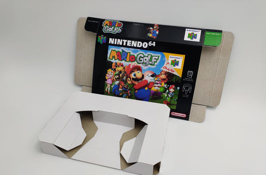 Mario Golf - box with inner tray option - PAL region - Nintendo 64 - thick cardboard . Top Quality !!