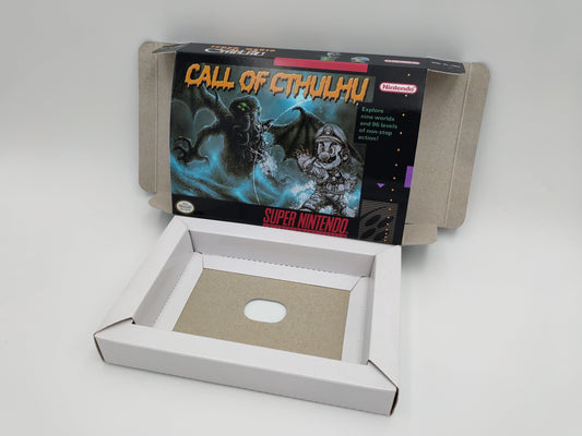 Call of Cthulhu - box with inner tray option - SNES - thick cardboard as in the original. Top Quality !