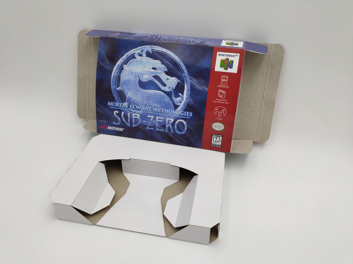 Mortal Kombat Mythologies: Sub-Zero - box with inner tray option - Nintendo 64/ N64 - thick cardboard. Top Quality !!