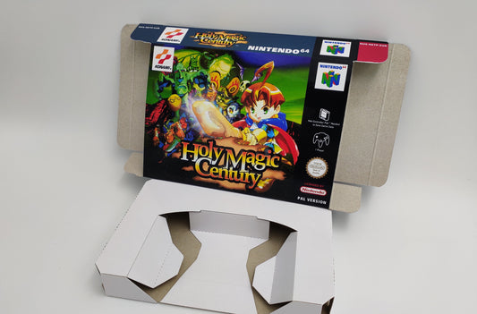 Holy Magic Century - box with inner tray option - Nintendo 64/ N64 - PAL - thick cardboard as original.