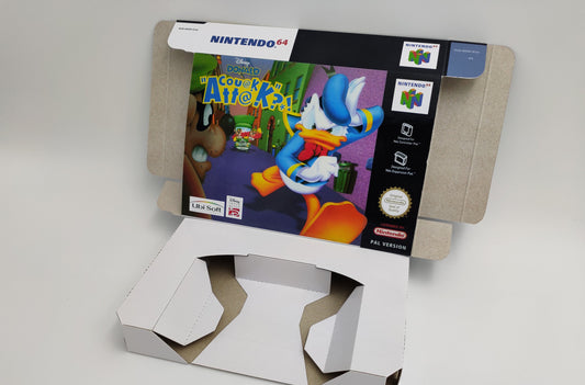 Donald Duck: Quack Attack - box with inner tray option - PAL - Nintendo 64/ N64 - thick cardboard as in the original. Top Quality !!