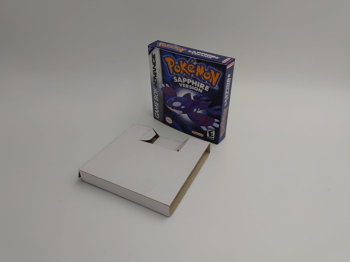 Pokemon Sapphire - GameBoy Advance - box with inner tray option - PAL or NTSC - thick cardboard. Top Quality !!