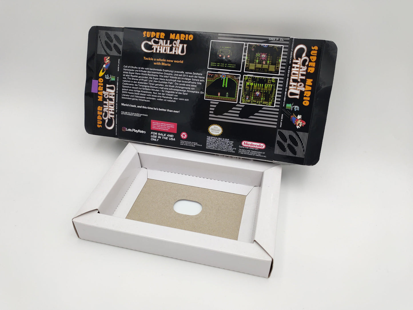 Call of Cthulhu - box with inner tray option - SNES - thick cardboard as in the original. Top Quality !