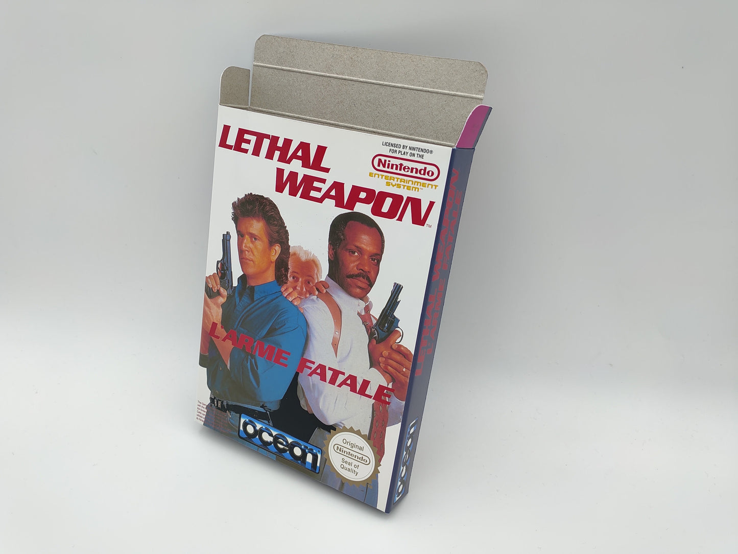 Lethal Weapon - NES - Box Replacement, Dust Cover, Block - thick cardboard.