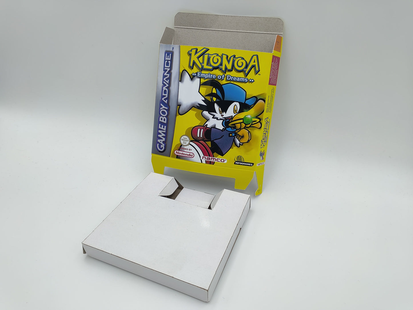 Klonoa Empire of Dreams - Box with inner tray option - Game Boy Advance/ GBA - thick cardboard. Top Quality !