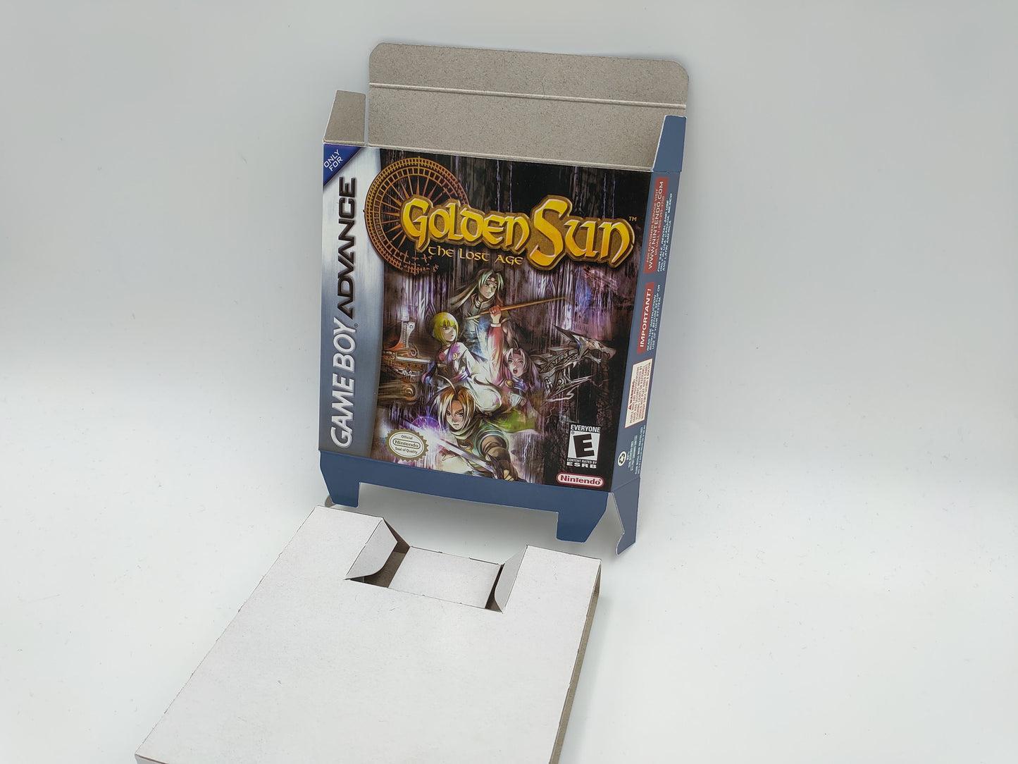 Golden Sun The Lost Age - box with inner tray option - GBA/ Game Boy Advance - thick cardboard. HQ !!