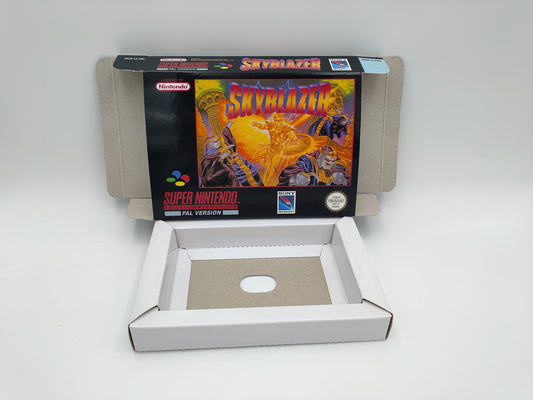 Skyblazer - box with inner tray option - SNES - thick cardboard as in the original. Top Quality !