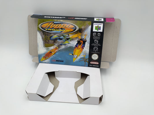 Hydro Thunder - box with inner tray option - Nintendo 64 - thick cardboard. Top Quality !!