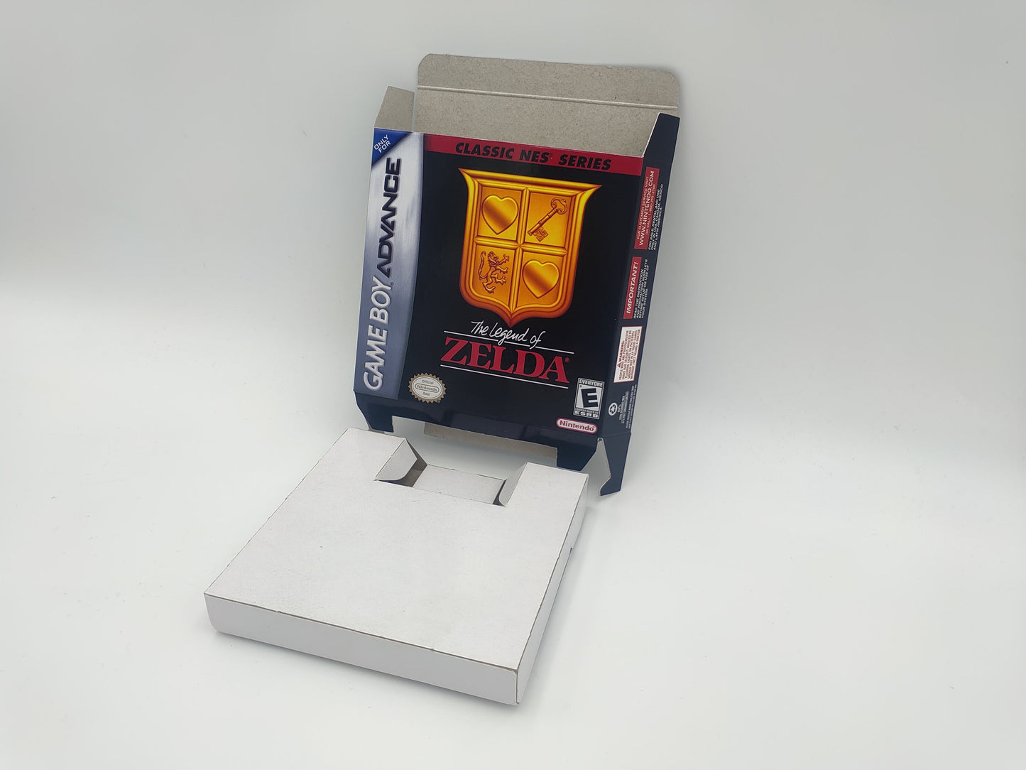 The Legend of Zelda NES Classic Collection - GameBoy Advance - box with inner tray option - thick cardboard. Top Quality !!