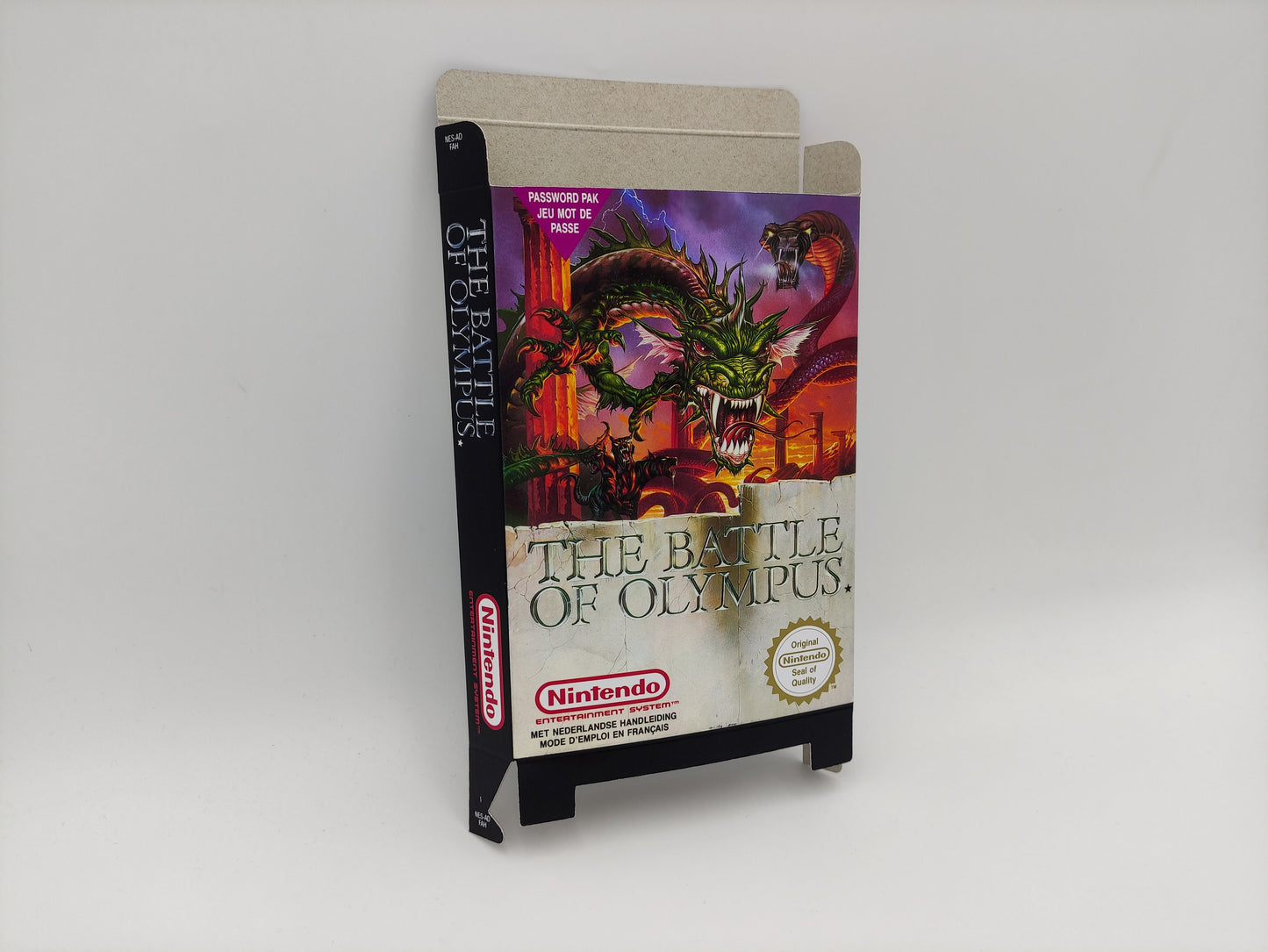 The Battle of Olympus - box replacement only - NES - thick cardboard, Top Quality !!