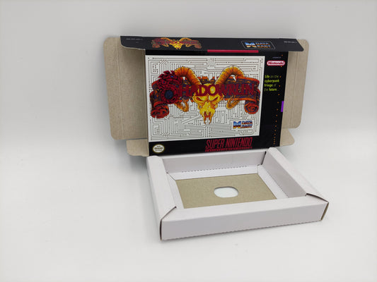 Shadowrun - box with inner tray option - SNES - thick cardboard as in the original.