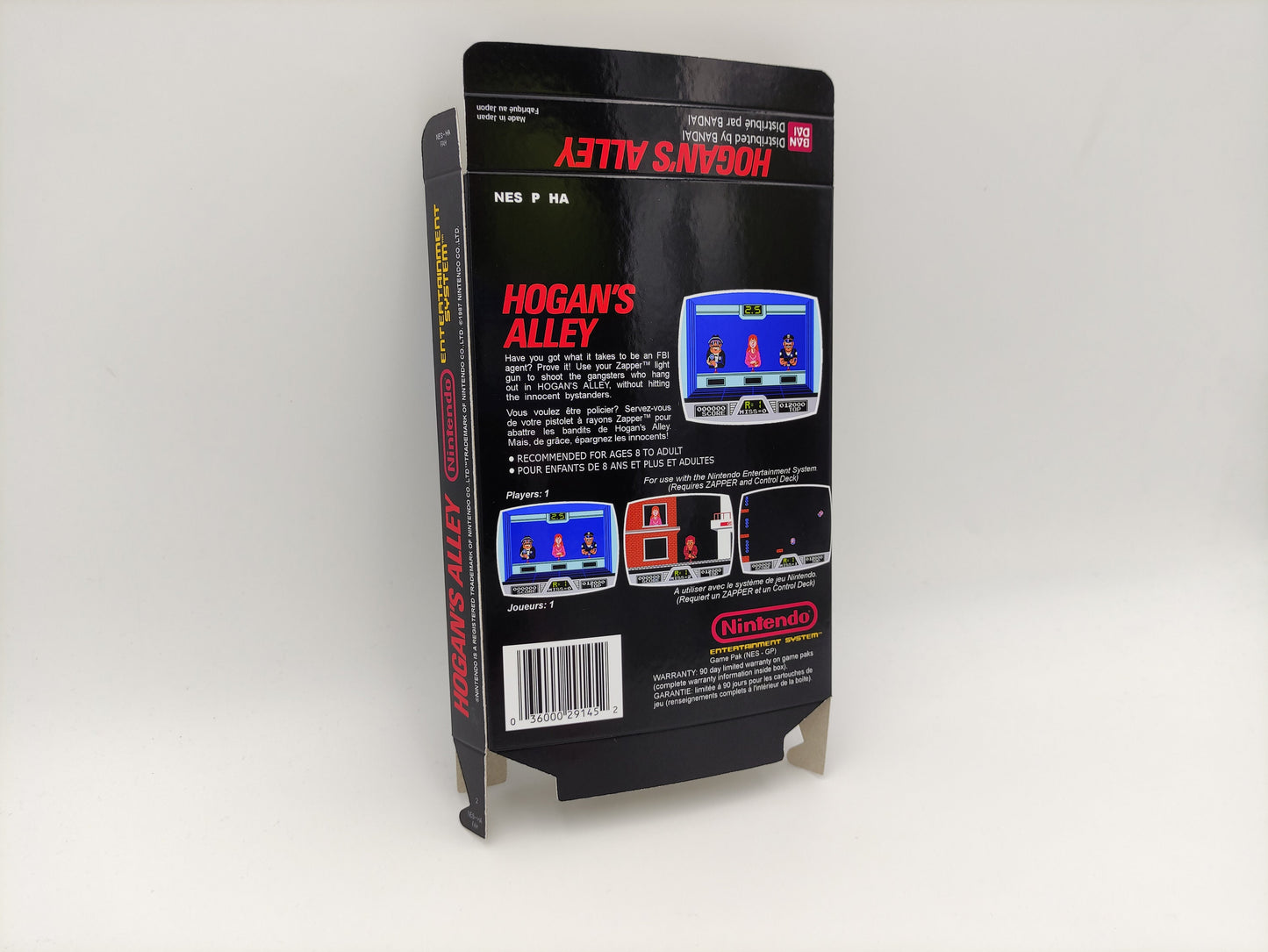 Hogan's Alley - Box only - NES - NTSC or PAL - thick cardboard as in the original. Top Quality !