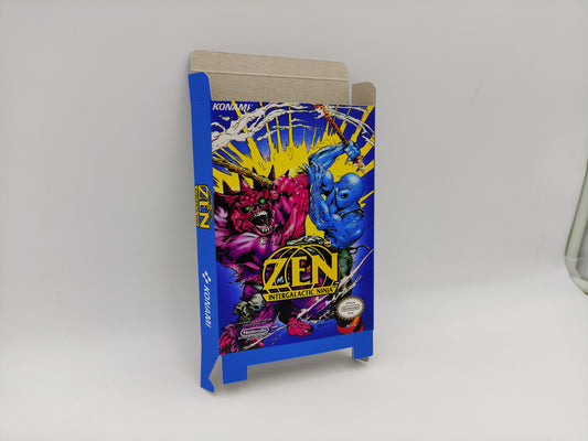 Zen: Intergalactic Ninja - Box Replacement, Dust Cover, Block - NES - thick cardboard as in the original. Top Quality !