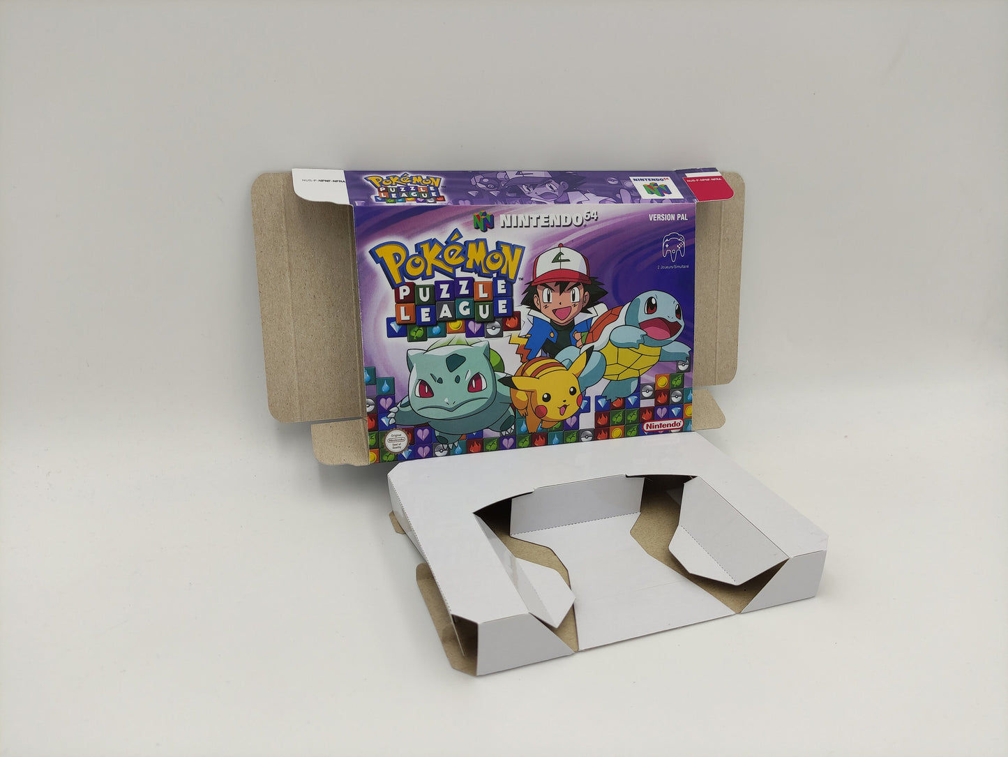 Pokemon Puzzle League - box with inner tray option - NINTENDO 64/ N64 - thick cardboard as in the original. HQ!