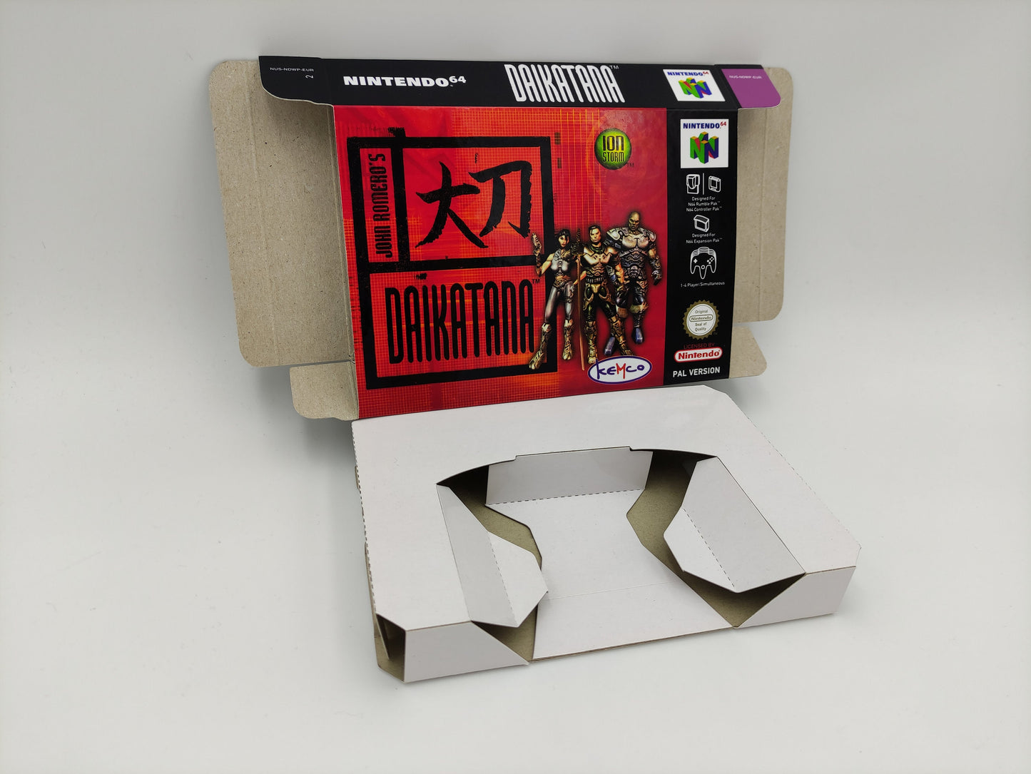 Daikatana - box with inner tray option - Nintendo 64/ N64 - thick cardboard. Top Quality !! Active